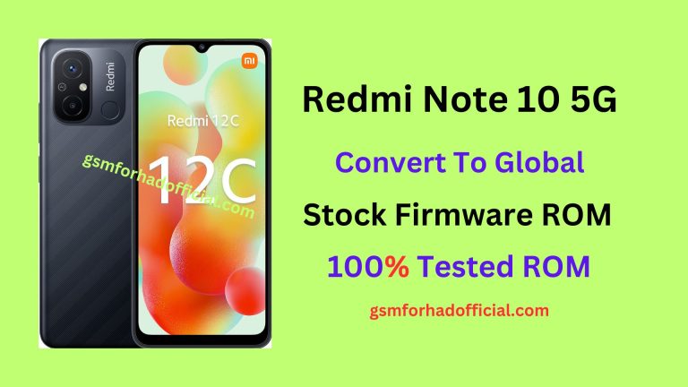 Redmi 12C (Earth) Convert To Global Flash File