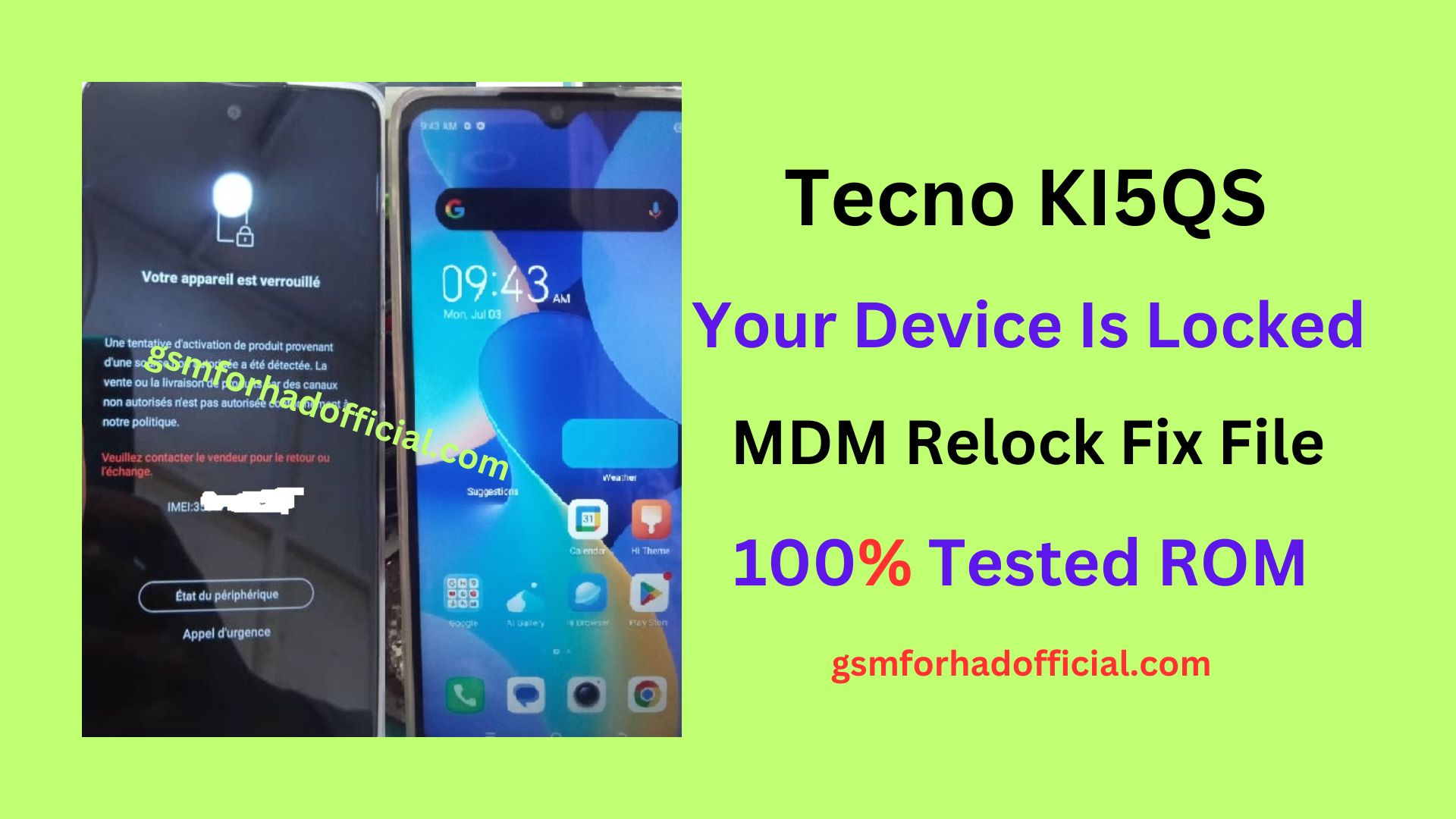 Tecno KI5qs MDM Relock Fix File