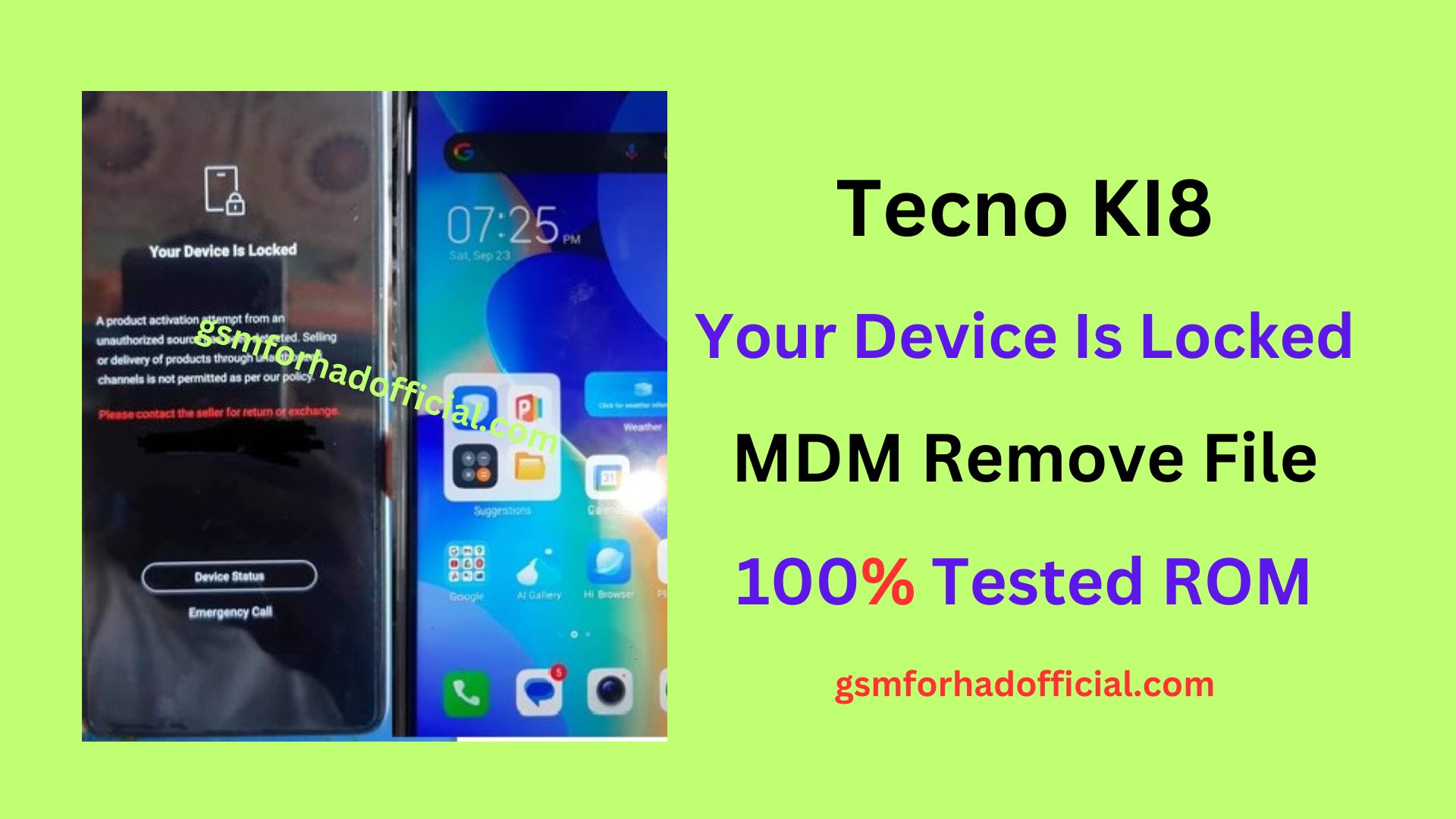 Tecno KI8 Remove File