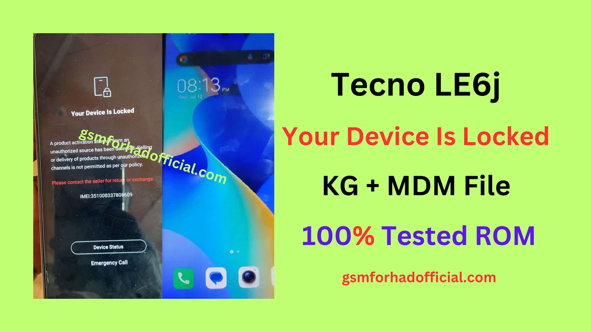 Tecno LE6j MDM Remove File