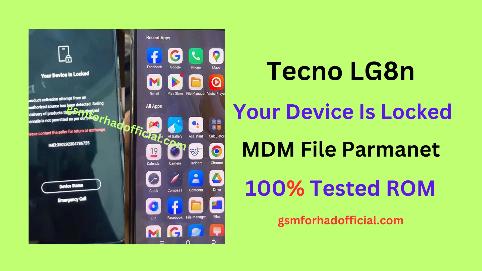 Tecno LG8n MDM Remove File