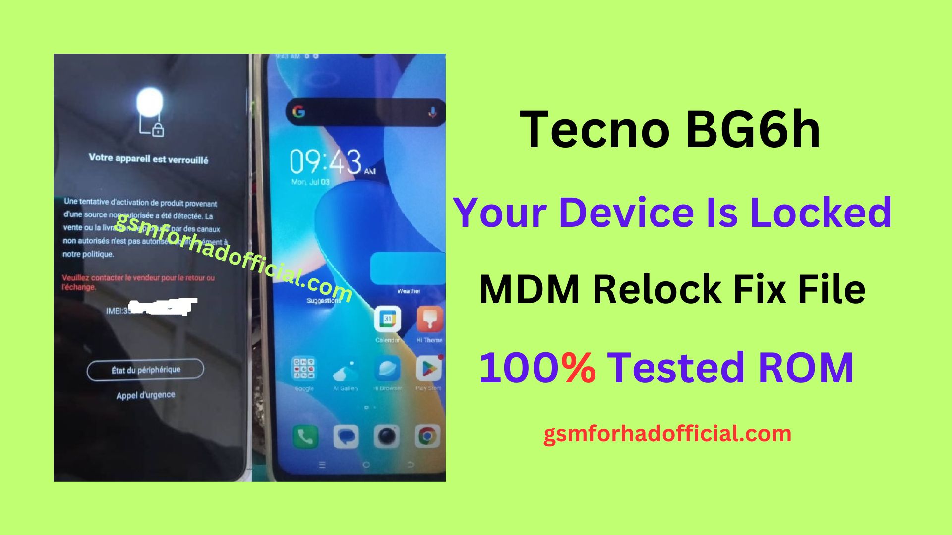 Tecno Pop 8 BG6h MDM Remove File