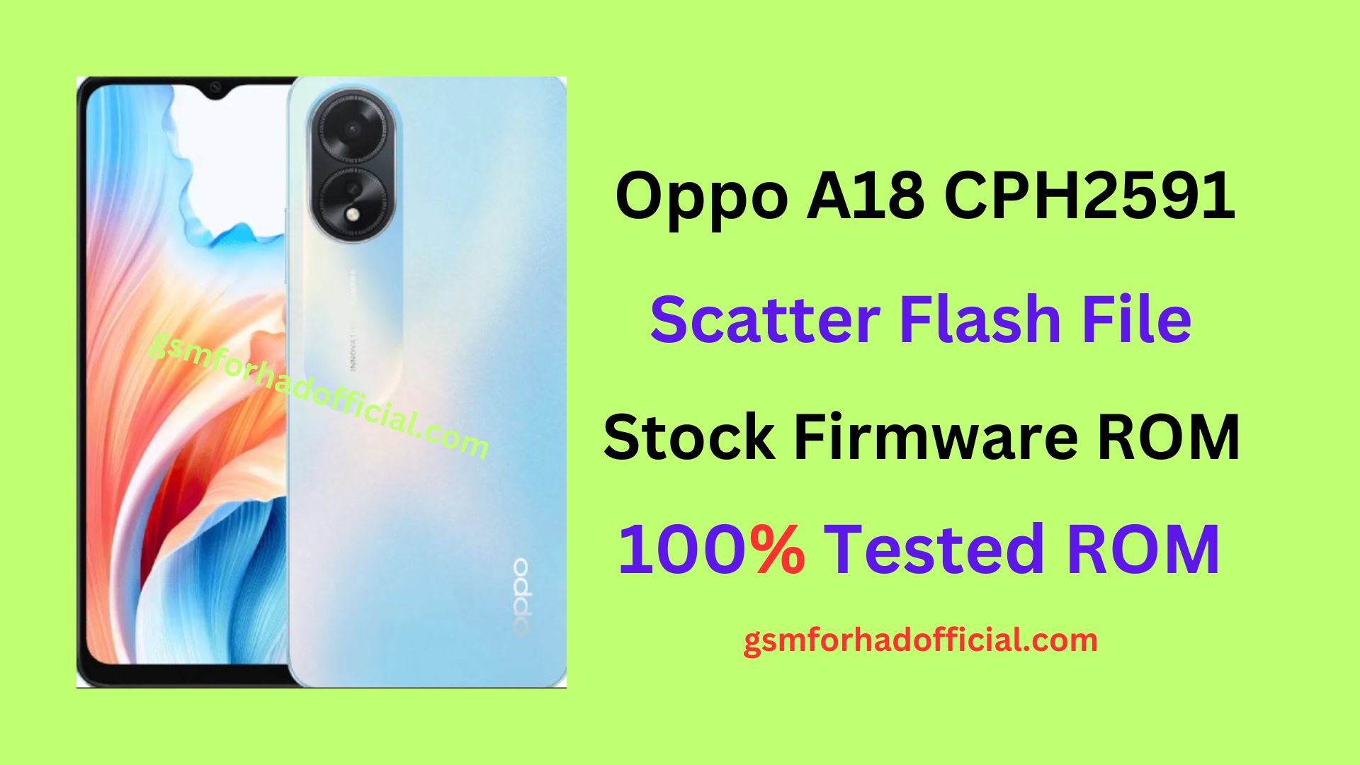 Oppo A18 CPH2591 Scatter Flash File