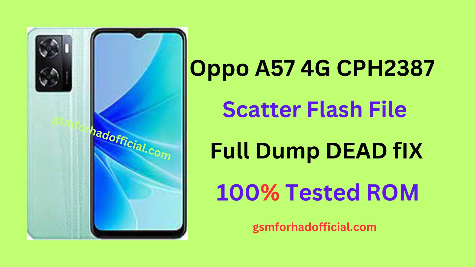 Oppo A57 4G CPH2387 Scatter Flash File