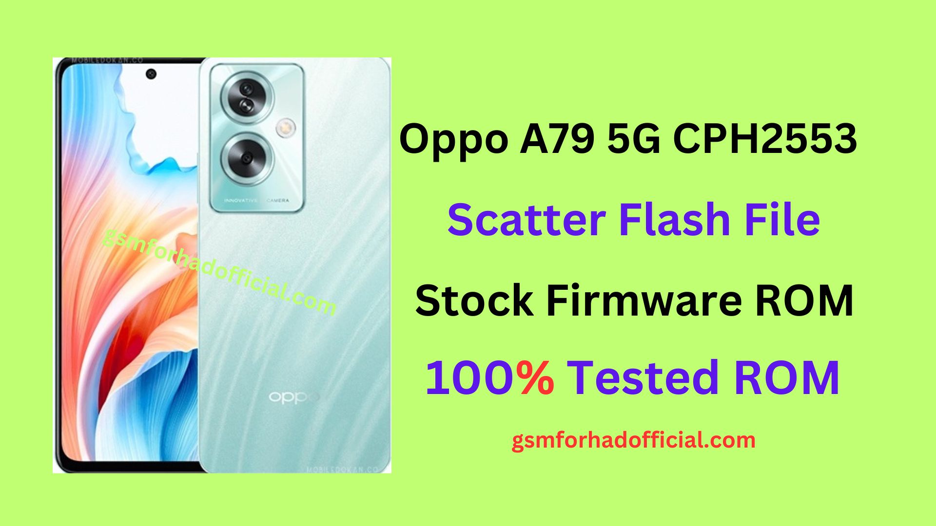 Oppo A79 5G CPH2553 Scatter Flash File Full Dump