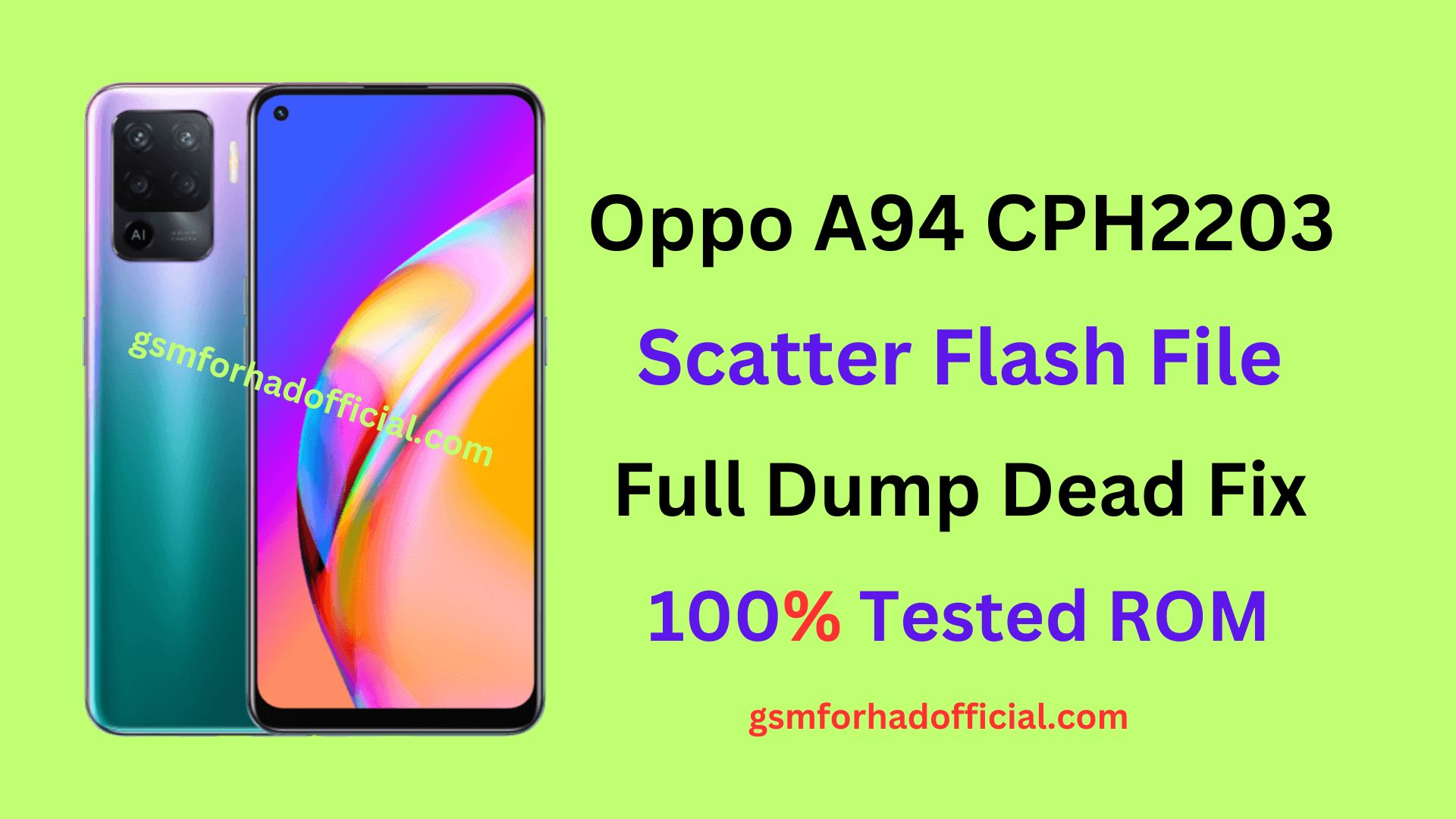 Oppo A94 CPH2203 Scatter Flash File Full Dump