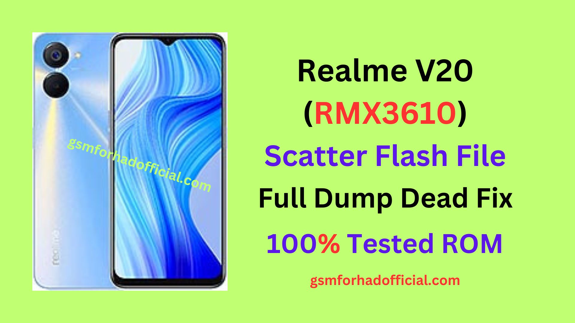 Realme V20 RMX3610 Scatter Flash File