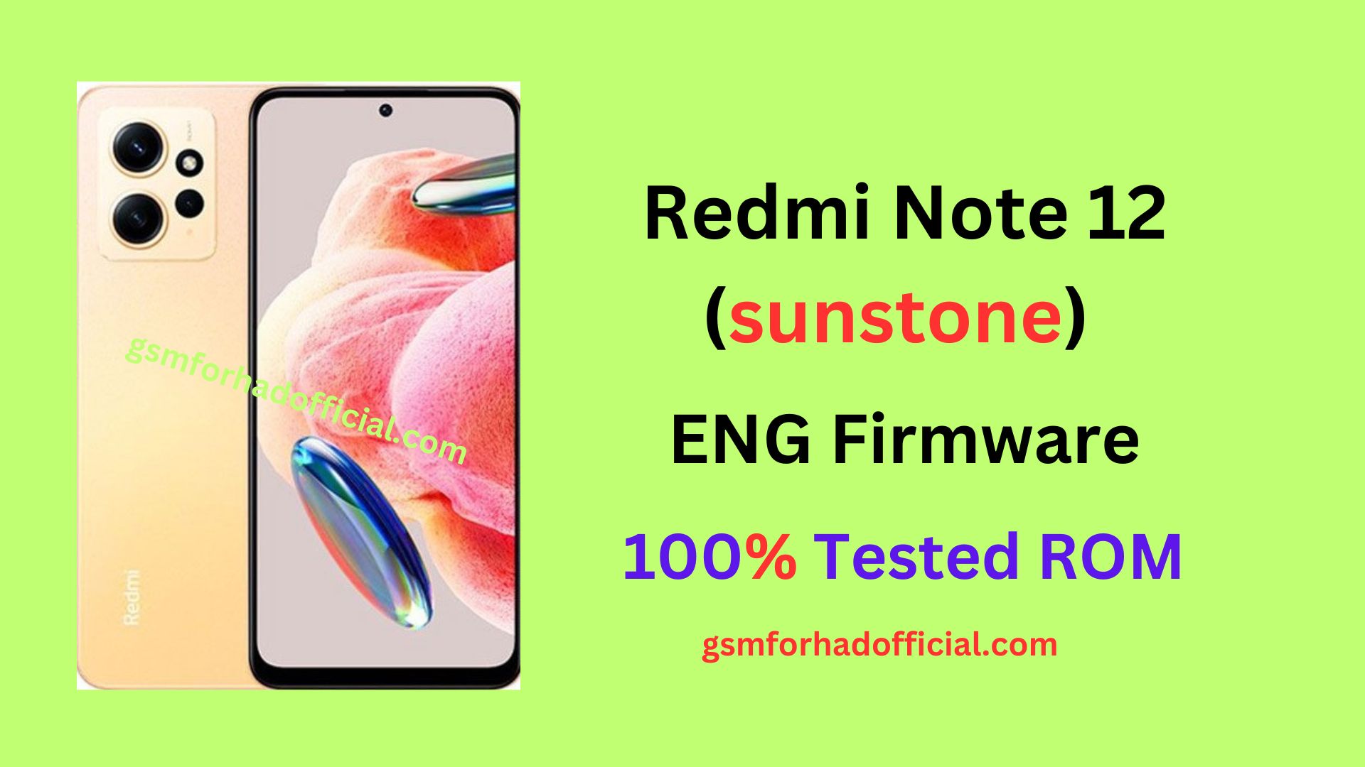 Redmi Note 12 (sunstone) ENG Firmware 