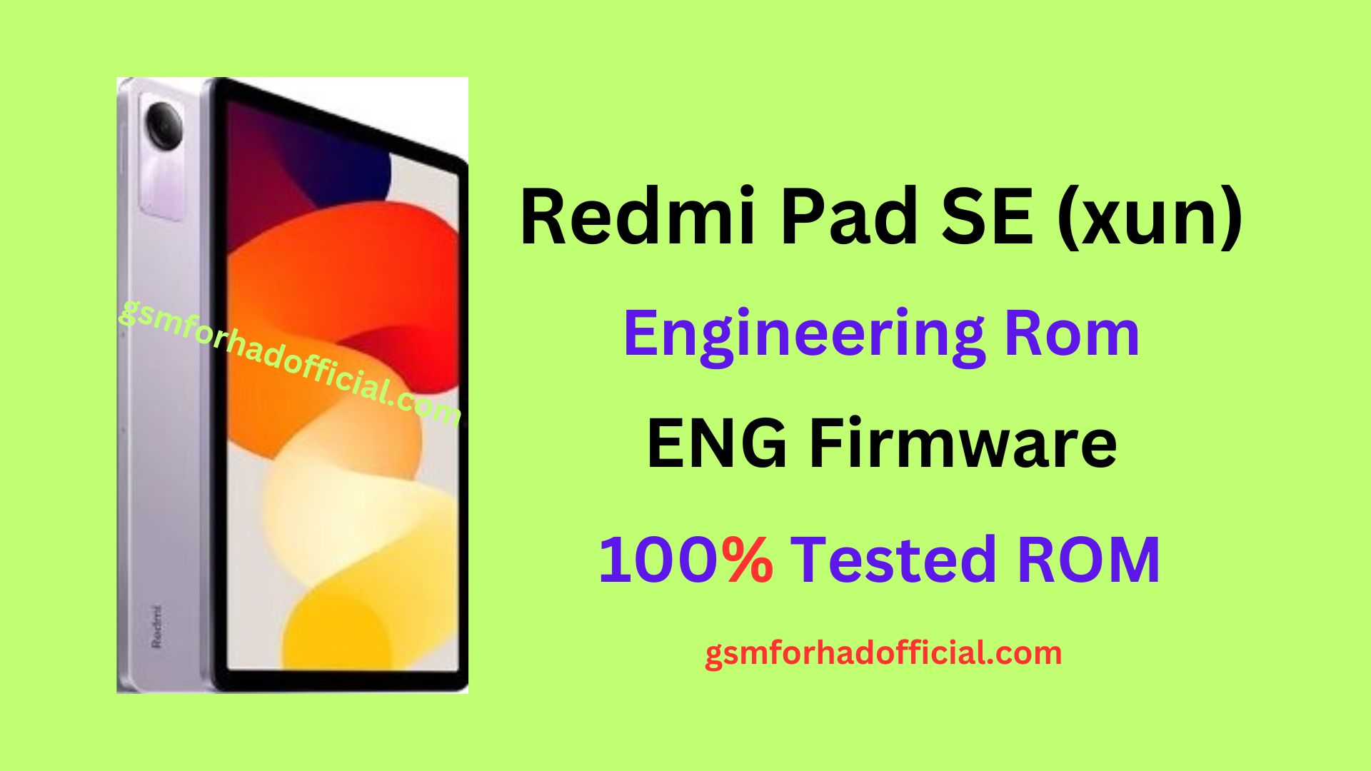 Redmi Pad SE (xun) ENG Firmware