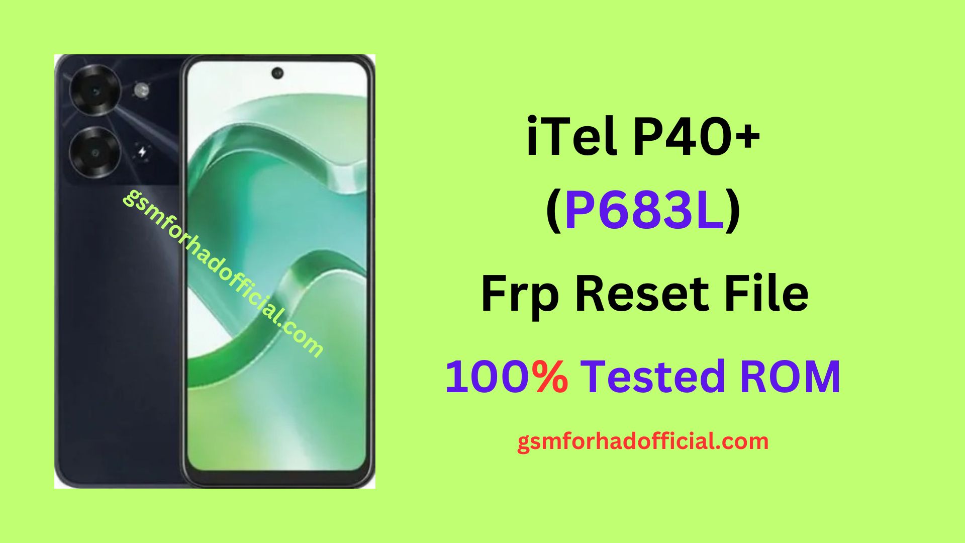 iTel P40+ P683L Frp Reset File