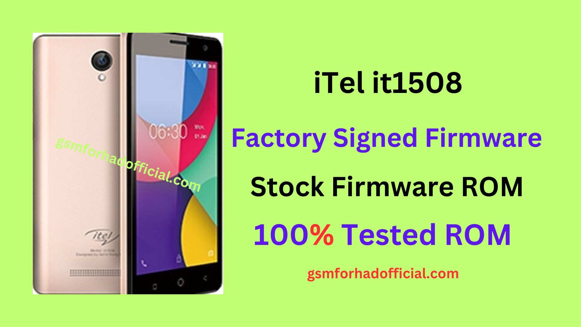 iTel it1508 Flash File