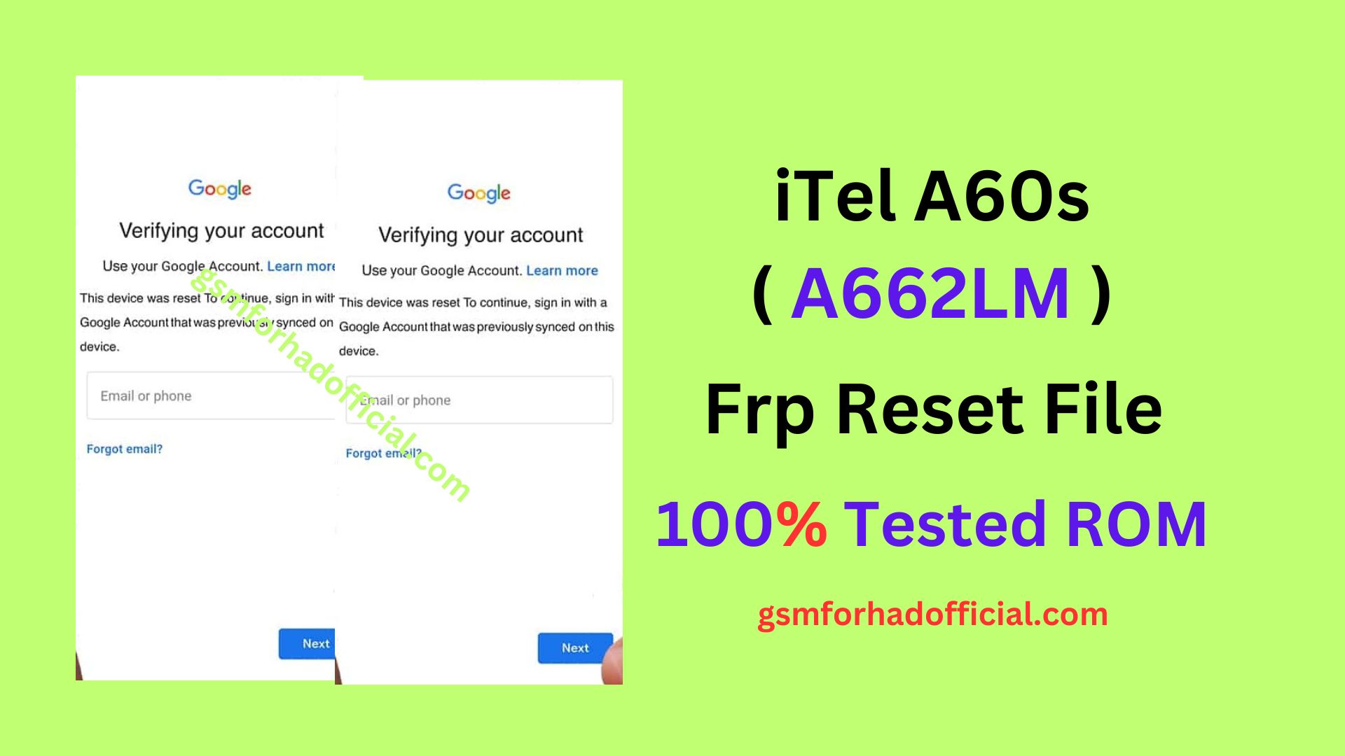 iTel A662O Frp Reset File – 100% Tested